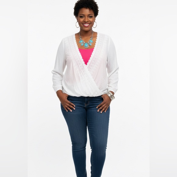 Lane Bryant Tops - Lane Bryant White Blouse
